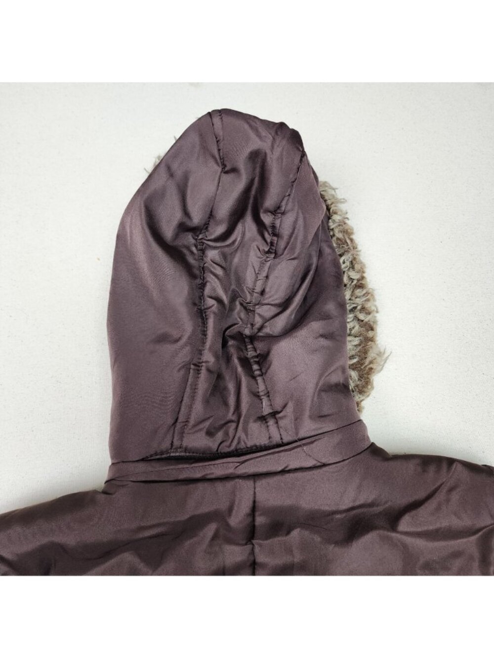 YMI Women's Hooded Faux Fur Lined Water Resistant Bur Puffer Jacket Sz M Y2K VTG - Picture 7 of 9